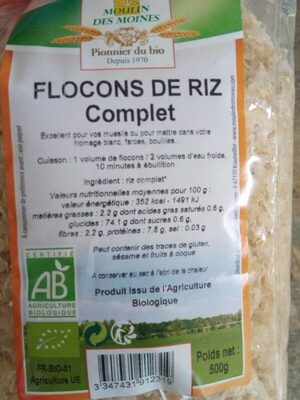 Flocons de riz complet