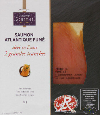 Saumon Atlantique, fumé et élevé en Ecosse