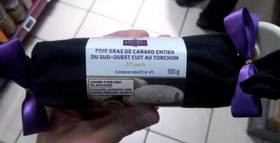 Foie gras de canard entier du Sud-Ouest cuit au torchon