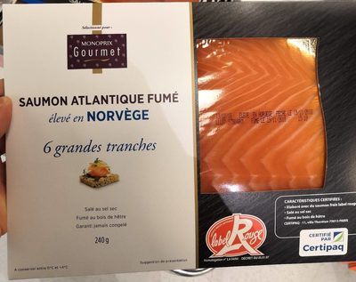 Saumon atlantique fumé élevé en Norvège