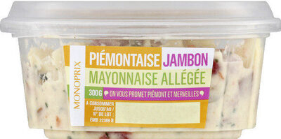 Piémontaise au jambon mayonnaise allégée