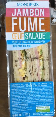 Jambon fumé oeuf salade