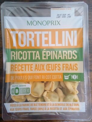 Tortellini ricotta épinards