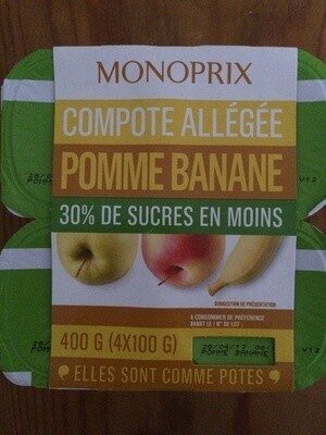 Compote Allégée Pomme Banane