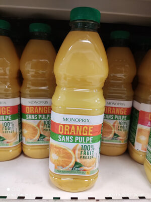 Jus d'orange sans pulpe