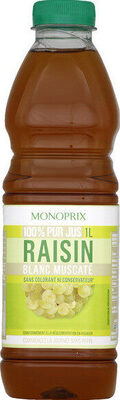 100% Pur Jus Raisin Blanc Muscaté