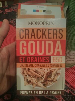 Crackers Gouda et graines (Lin, sésame, citrouille & tournesol)