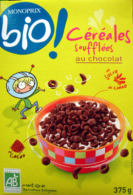 Céréales soufflées au chocolat Bio