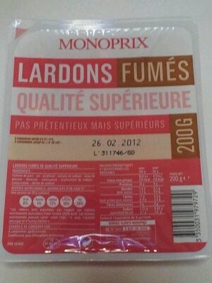 Lardons fumés, qualité supérieure