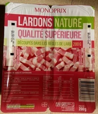 Lardons nature qualité supérieure