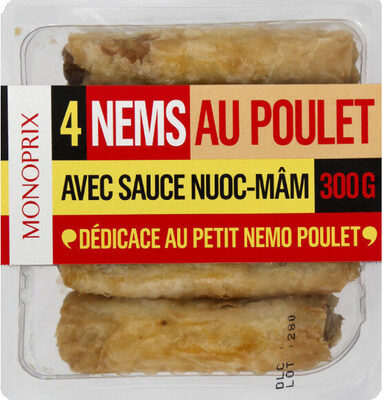 Nems au poulet avec sauce nuoc-mâm