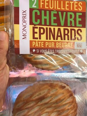 2 feuilletés chévre épinards