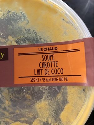 Soupe carotte lait de coco