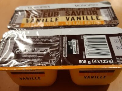 Crème dessert saveur vanille
