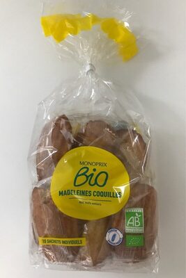 Madeleines bio coquilles