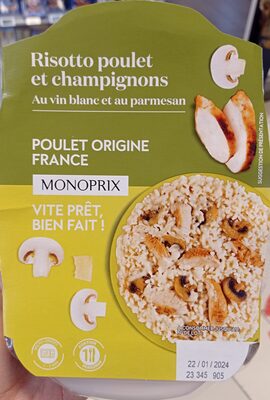 Risotto au poulet et aux champignons