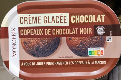Crème Glacée Chocolat Copeaux de chocolat noir