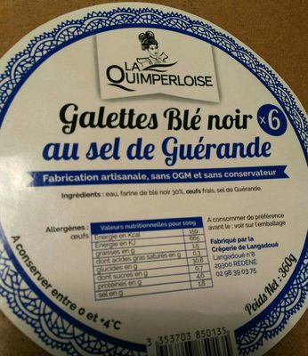 Galette Blé noir au sel de Guérande