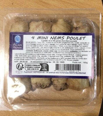 4 mini nems poulet