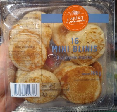 16 mini blinis à la crème fraîche