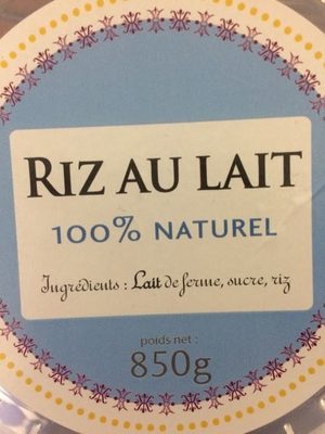 Le Riz Au Lait 100% Naturel
