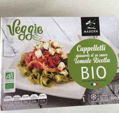 Cappelletti epinard et sa sauce tomate ricotta