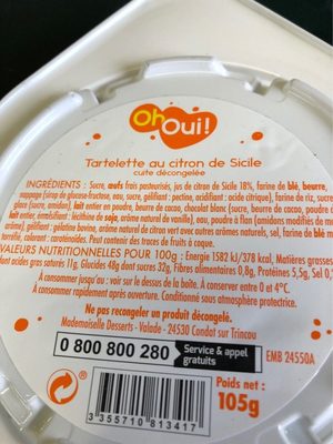 Tartelette au citron de sicile