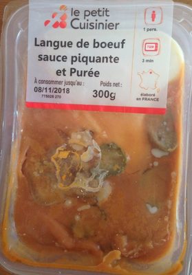 Langue de boeuf sauce piquante et purée