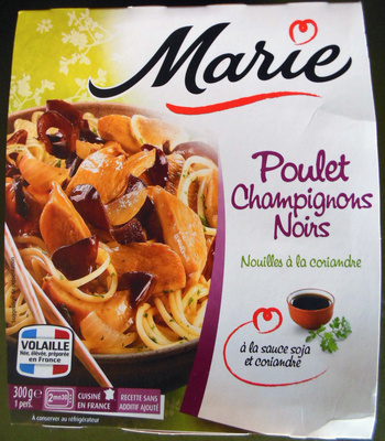 Poulet Champignons Noirs Nouilles à la Coriandre