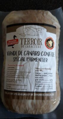 Viande de canard confite spécial parmentier