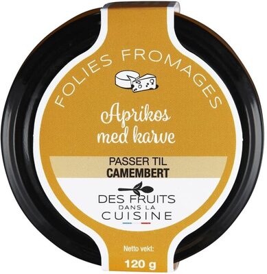 Les Folies Fromages - Apricot Cumin Jam for Camembert, 4.2oz (120g)