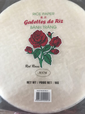 Galette De Riz Ronde 31 CM Red Rose