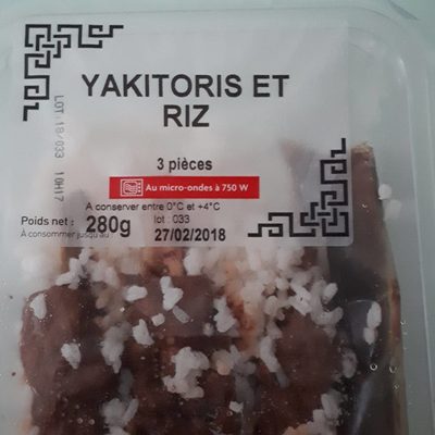 Yakitori et riz