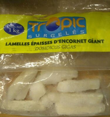 Lamelles épaisses d'encornet géant