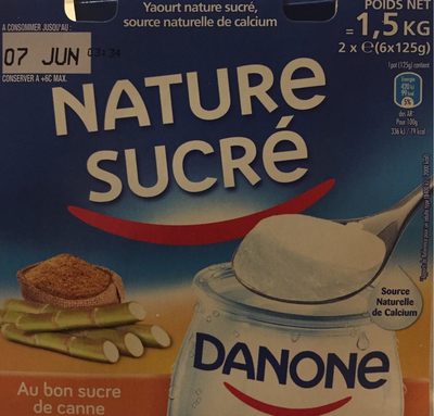 Nature sucré yaourt