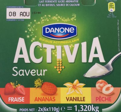 Activia - Fraise Ananas Vanille Peche