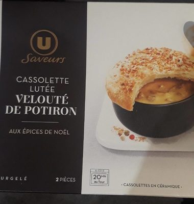 Cassolettes lutées de velouté de potiron aux marron & épices de Noël