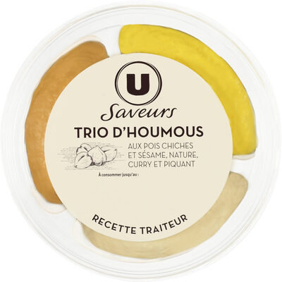 Trio d'houmous nature curry piquant Saveurs