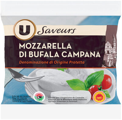 Mozzarella di bufala Campana DOP au lait pasteurisé 25% de MG, 125g