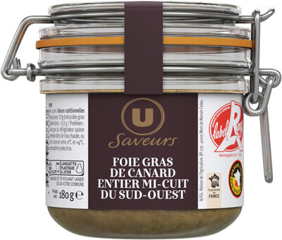 Foie gras de canard entier mi-cuit du Sud Ouest label rouge Saveur
