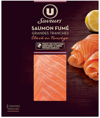 Saumon fumé Atlantique, Norvège, 2 grandes tranches - 100g
