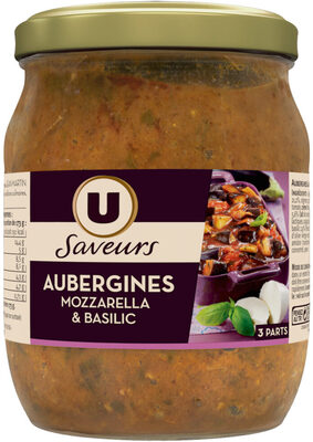 Aubergines mozzarella et basilic