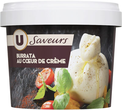 Burrata coeur de crème lait de vache pasteurisé 19% de MG