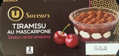 Tiramisu au mascarpone saveur cerises amarena