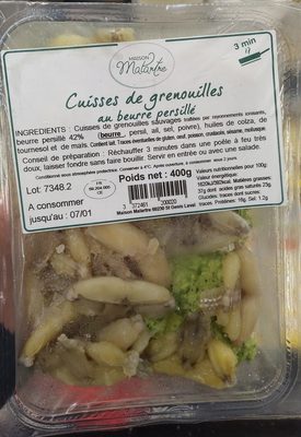 Cuisses de grenouilles au beurre persillé