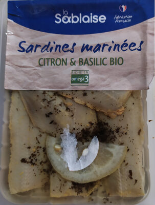Sardines marinées citron et basilic bio