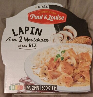 Lapin aux 2 moutardes et son riz