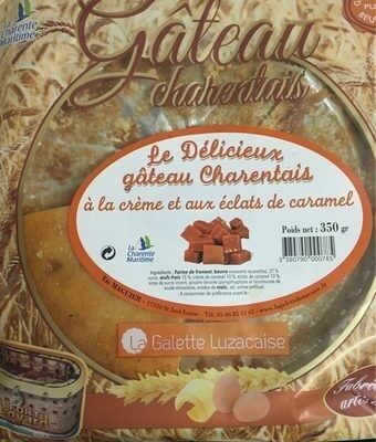 Gâteau charentais à la crème et aux éclats de caramel