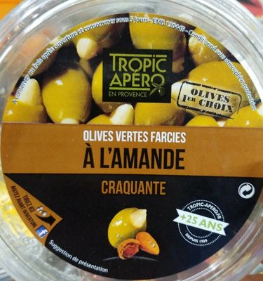 Olives vertes farcies à l'amande craquante