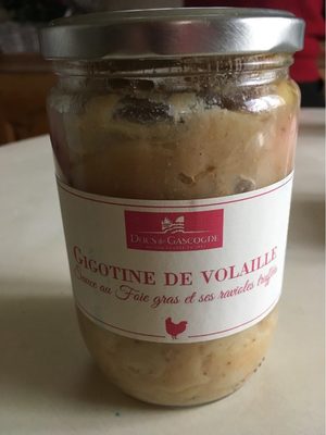 Gigotine de volaille sauce foie gras et ses ravioles truffees
